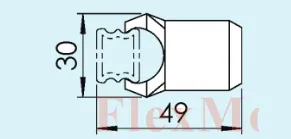 Зажим борта для двухколейных конвейеров